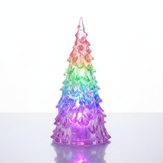 Colorful LED Christmas Tree Light on White Background