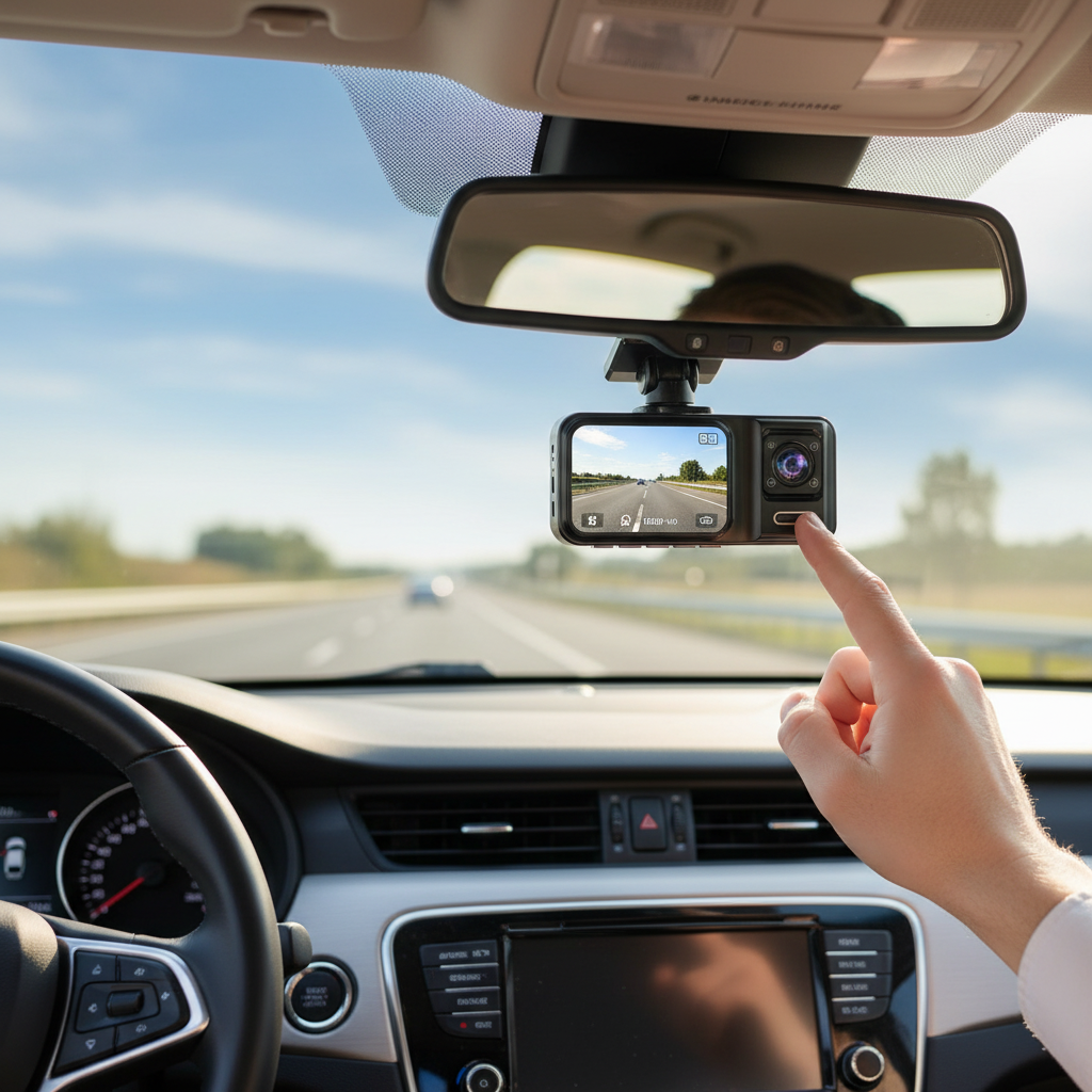 Lifestyle image of dashcam in use